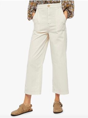 Free People Sunday Skies Wide Leg Pants in Cream Size 4